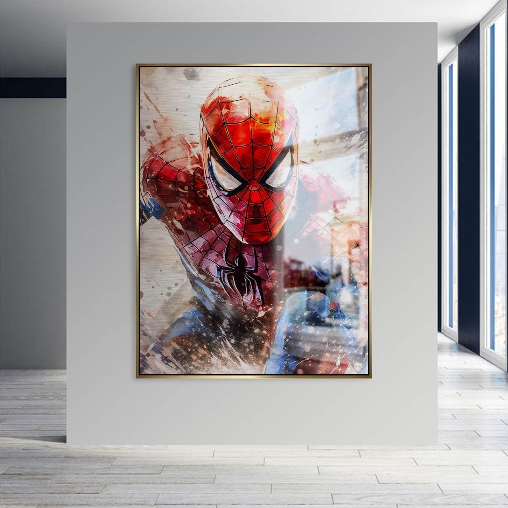 Pop Art Aludibond Brush Spiderman Abstrakt INGALERIE