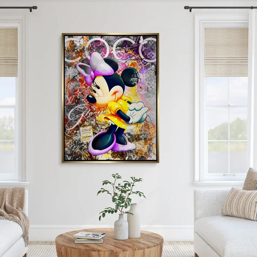 Minnie Maus Glamour Pop Art Alu Gebürstet INGALERIE