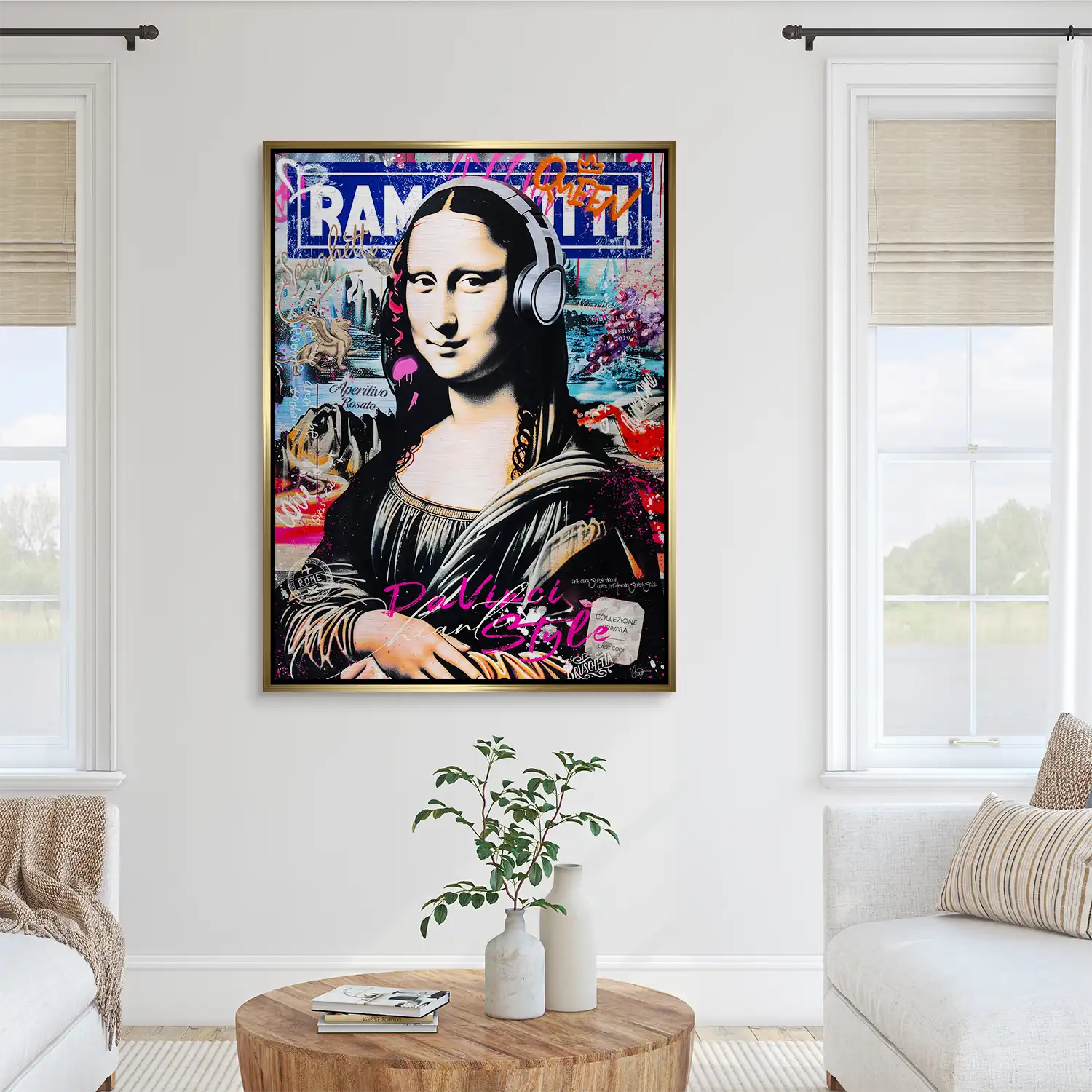 Mona Lisa Pop Art Aludibond Gebürstet INGALERIE