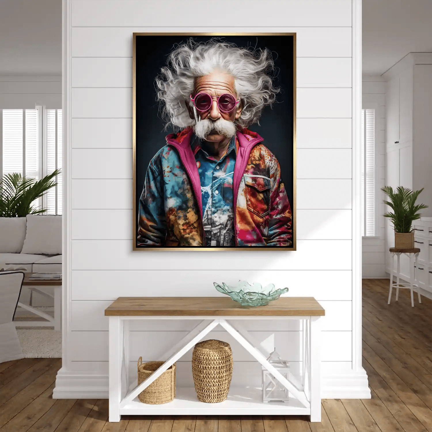 Einstein Hipster Style Aludibond Gebürstet INGALERIE