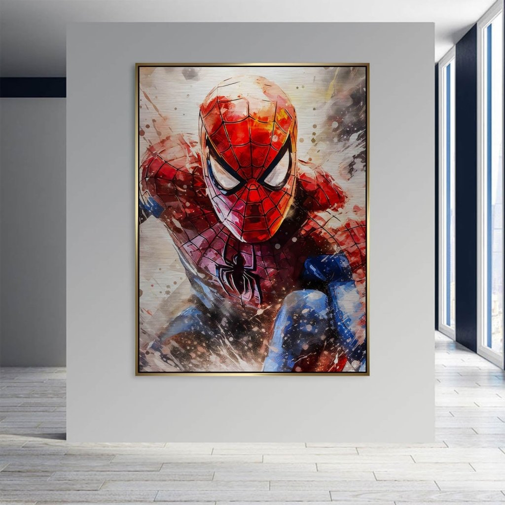 Pop Art Aludibond Brush Spiderman Abstrakt INGALERIE