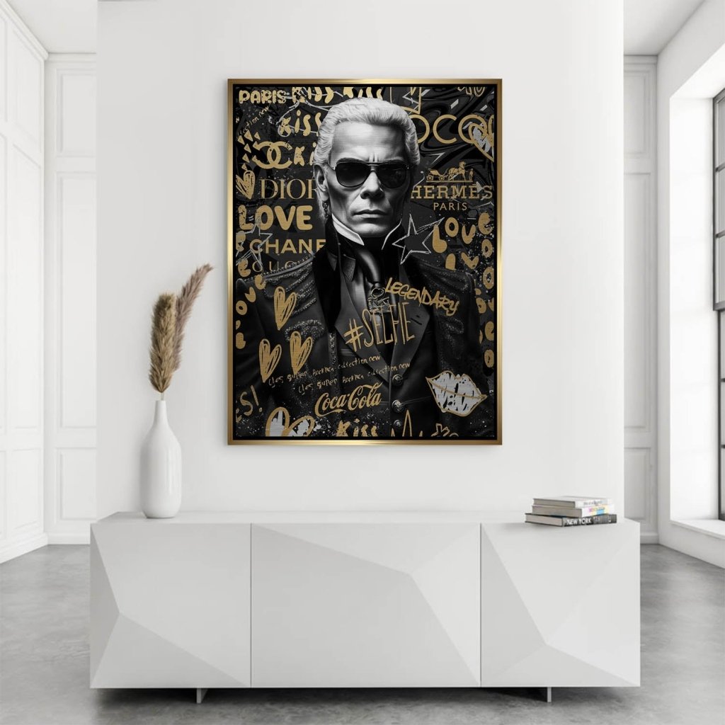 Karl Fashion Pop Art Aludibond Brush Bild INGALERIE