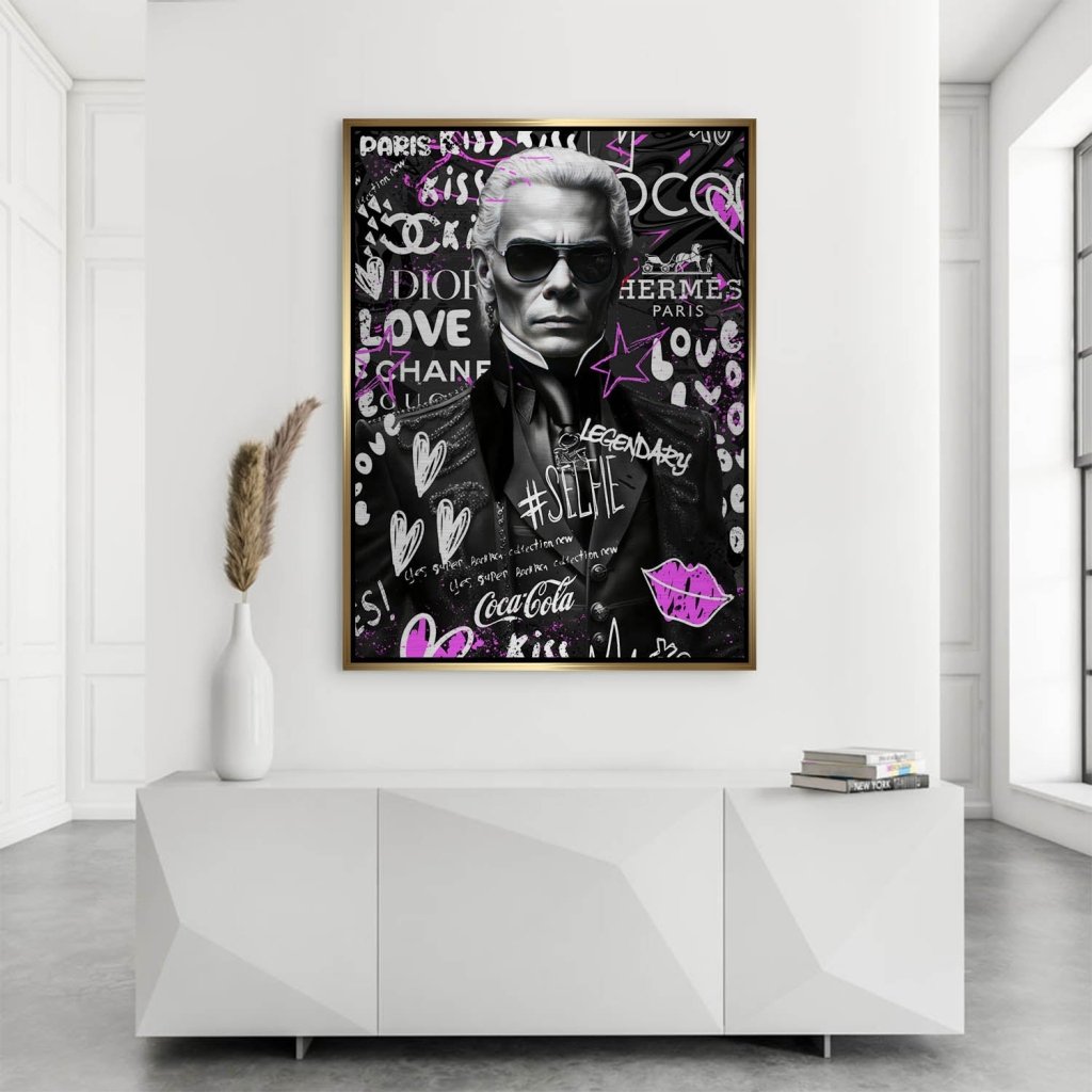 Karl Pop Art Style Aludibond Brush Bild INGALERIE