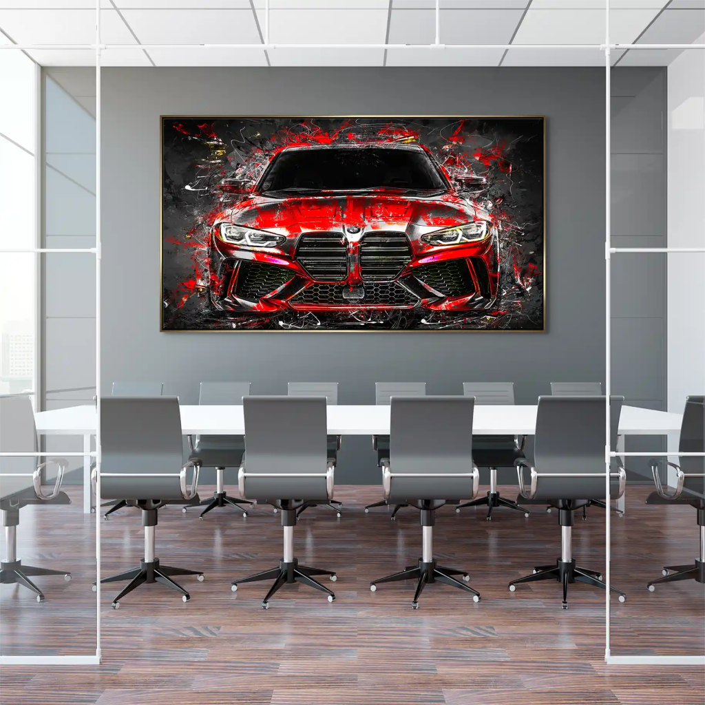 BMW M4 Abstrakt Style Leinwand Bild INGALERIE