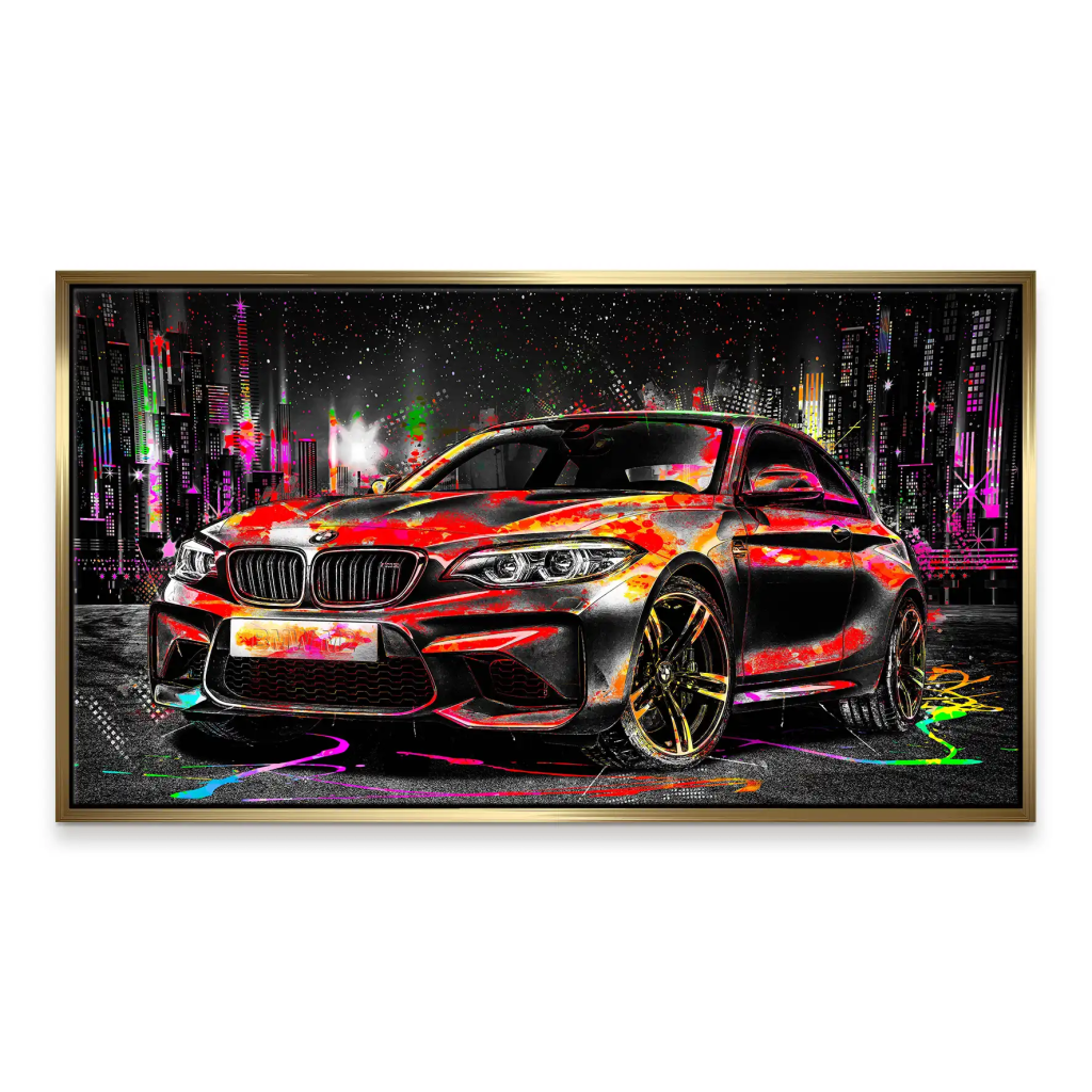 BMW M2 Pop Art Style Leinwand Bild INGALERIE