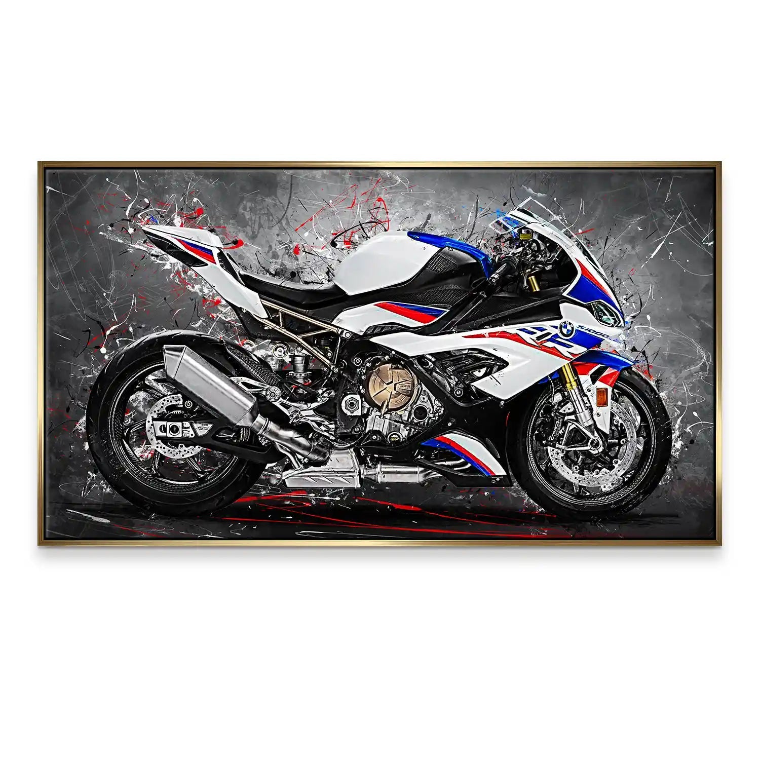 BMW S1000RR Abstrakt Leinwand Bild INGALERIE