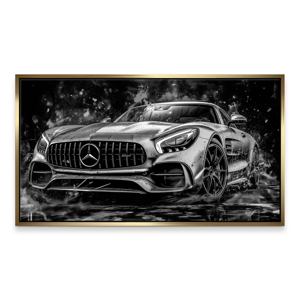 Mercedes AMG GT Dark Style Leinwand Bild INGALERIE