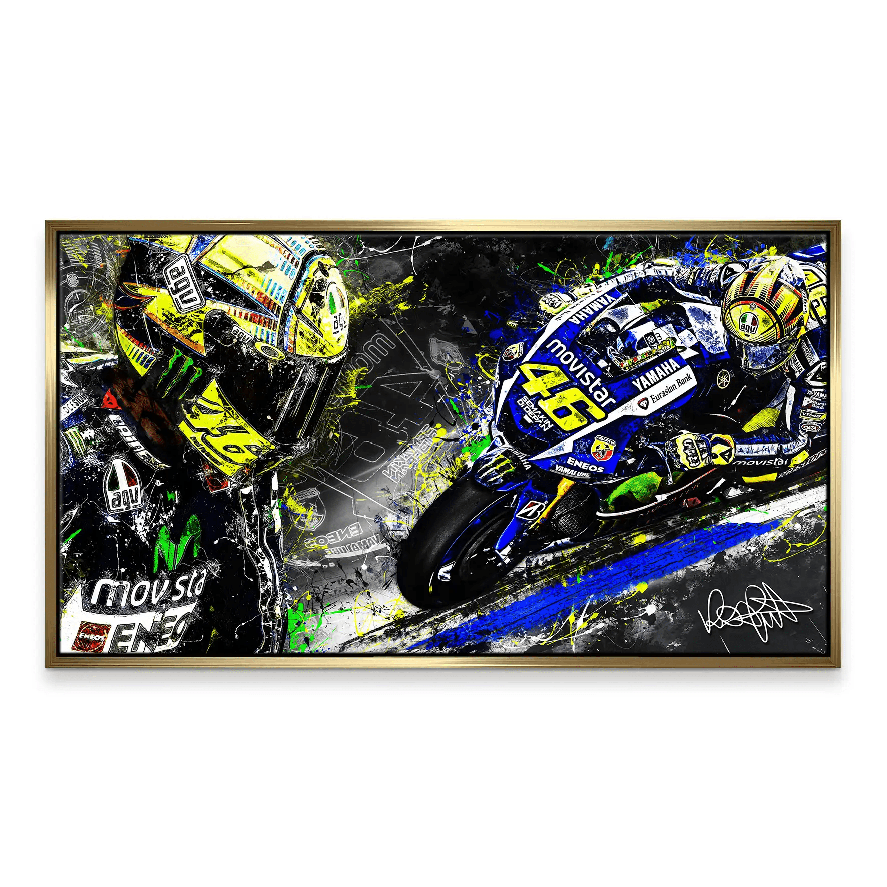 Rossi Yamaha Art Leinwand Bild INGALERiE