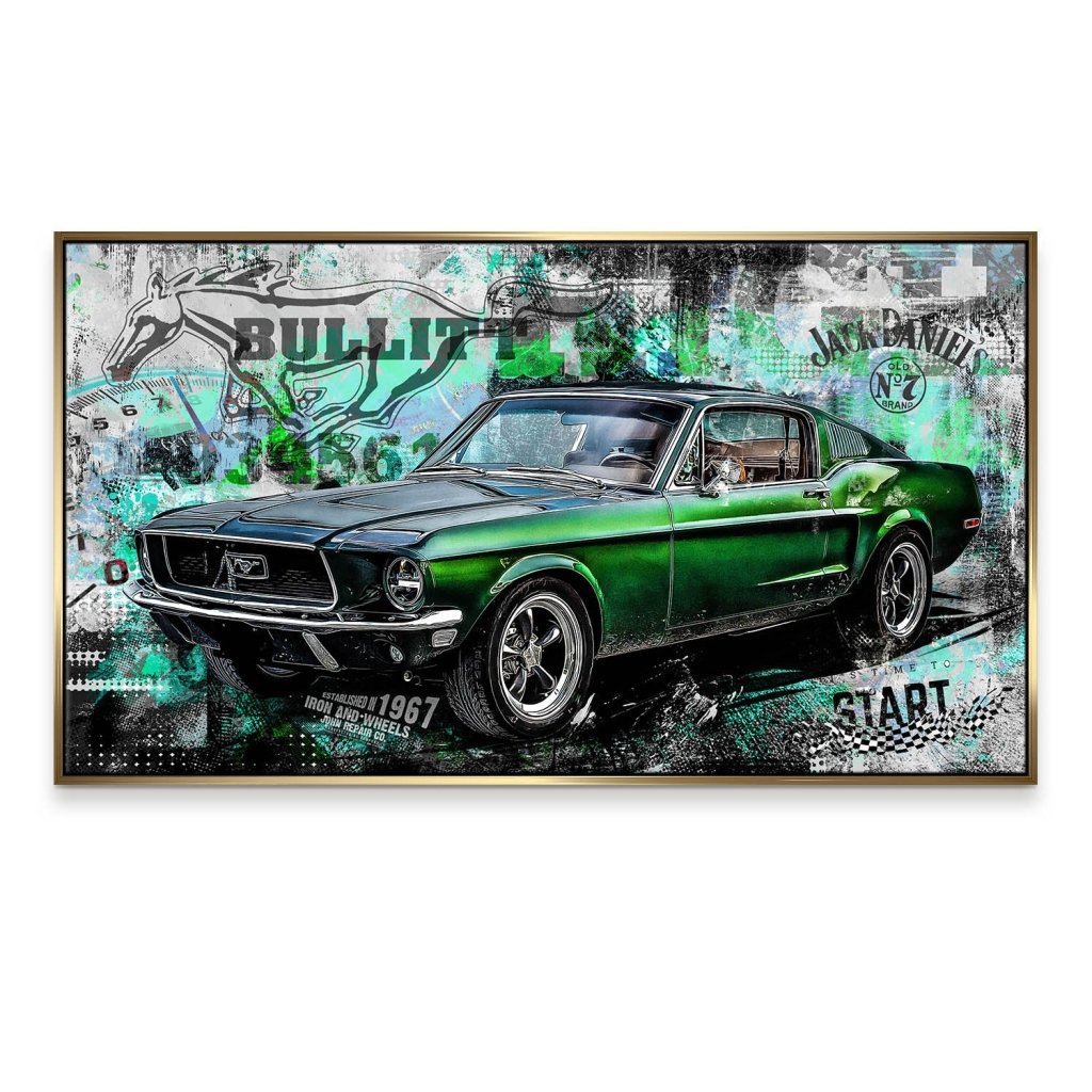 Ford Mustang Bullitt Style Leinwand Bild INGALERIE