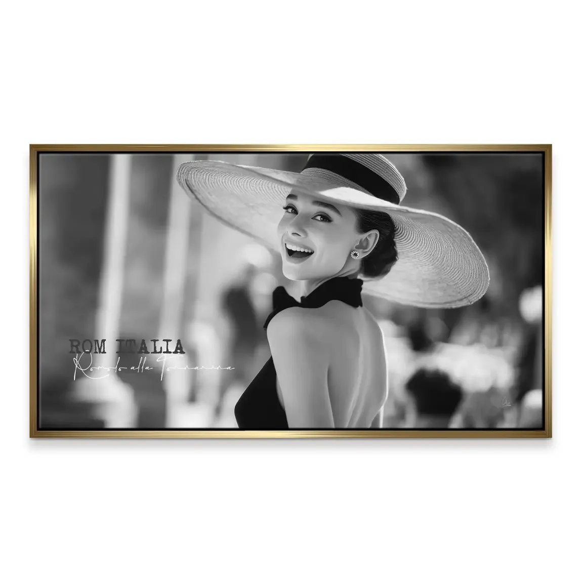 Audrey Hepburn Italia Leinwand Bild