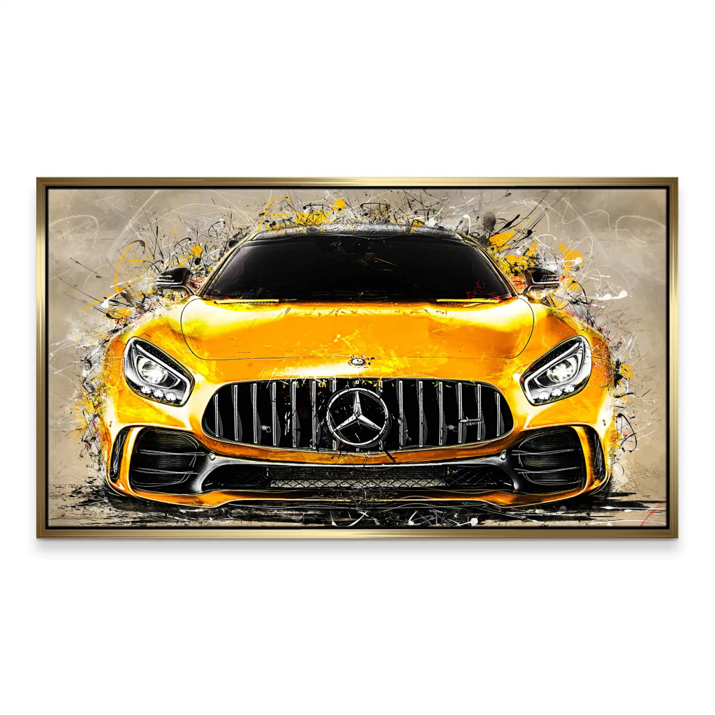 Mercedes AMG GT Retro Style Style Leinwand Bild INGALERIE