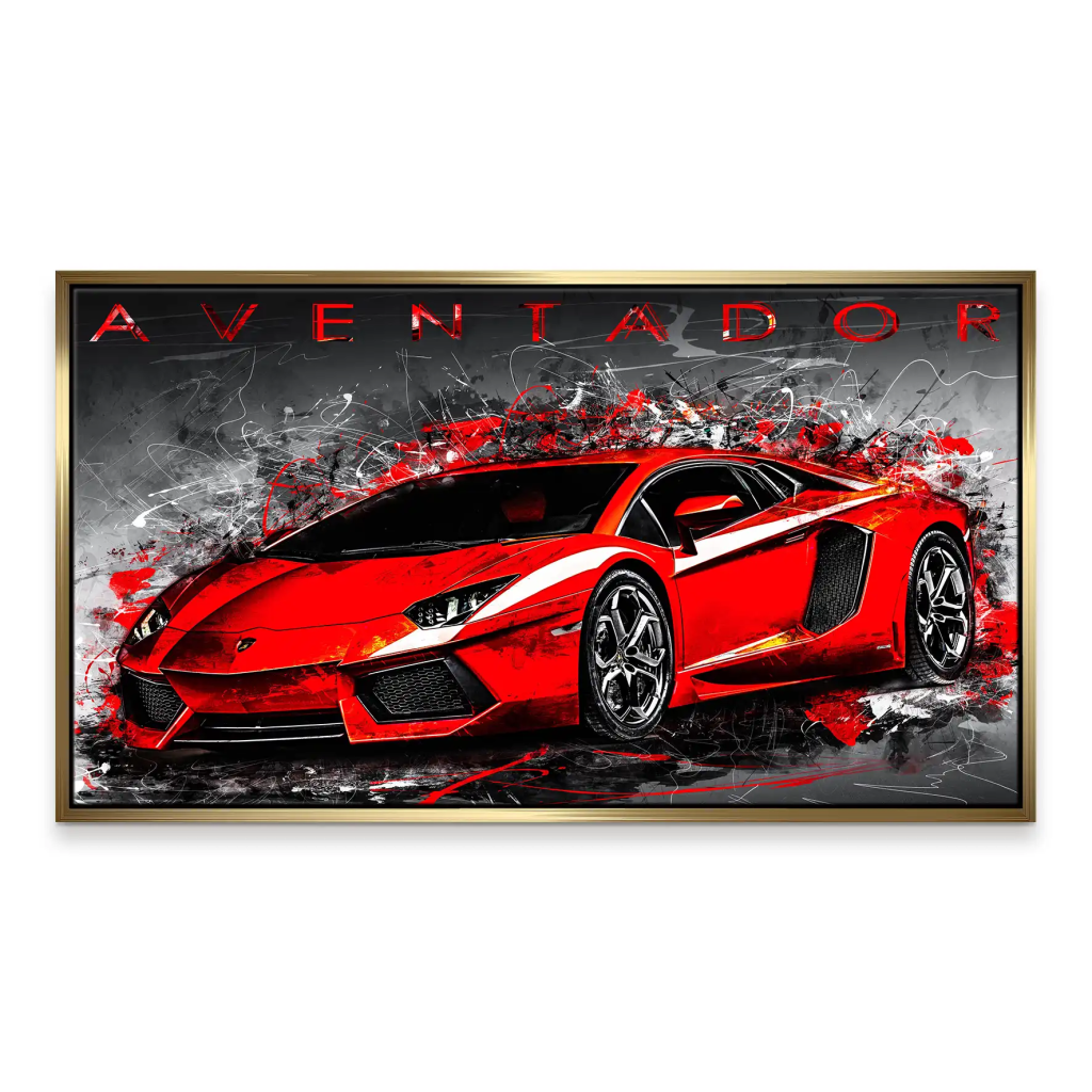 Lambo Aventador Abstrakt Leinwand Bild INGALERIE