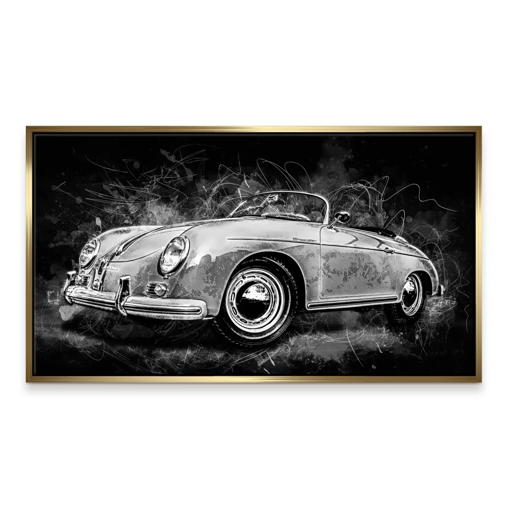 Porsche Speedster Black Style Leinwand Bild INGALERIE