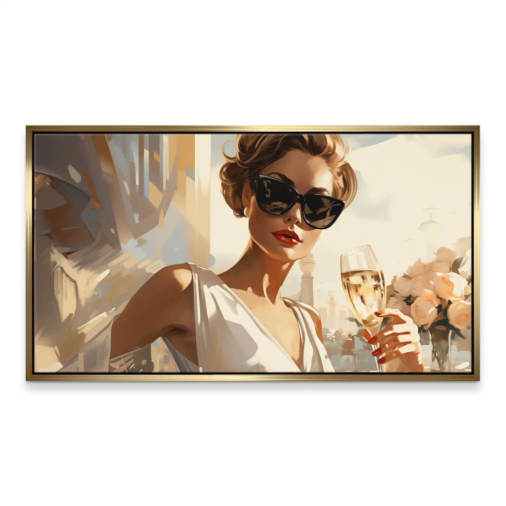 Glamour Champagner Leinwand Bild INGALERiE