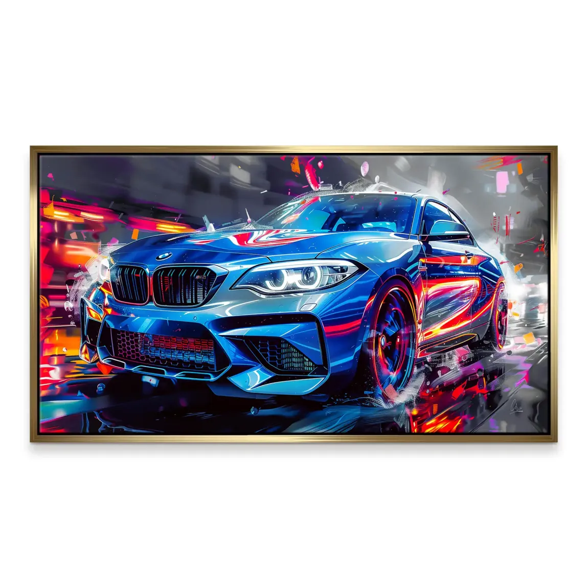 BMW M2 Abstrakt Vision Leinwand Bild