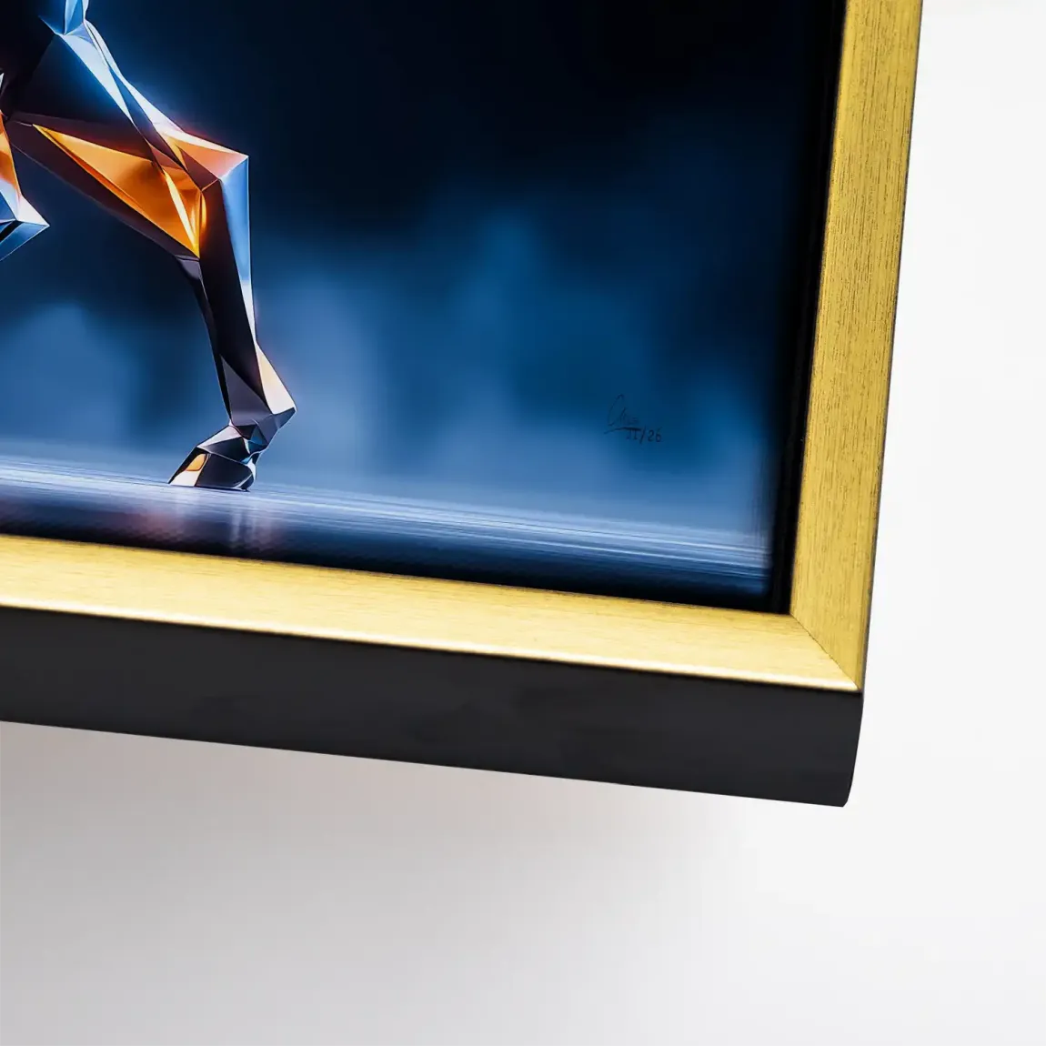 Kristall Hirsch Leinwand Bild