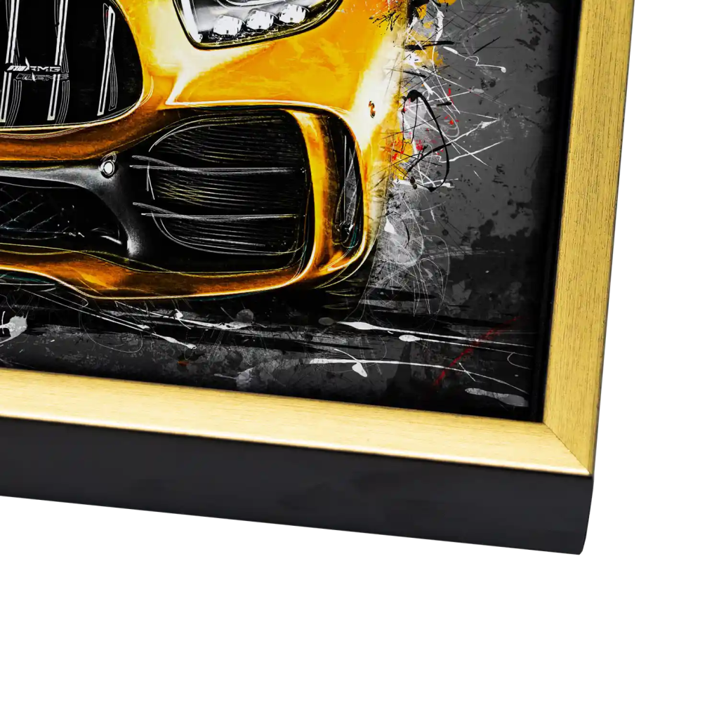 Mercedes AMG GT Yellow Style Style Leinwand Bild INGALERIE