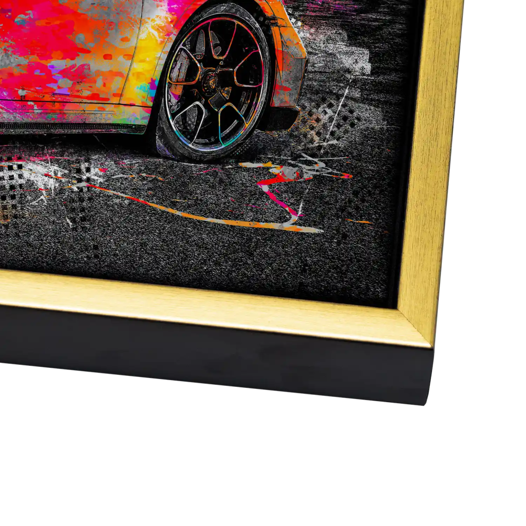 Porsche 911 Turbo Pop Art Style Leinwand Bild INGALERIE