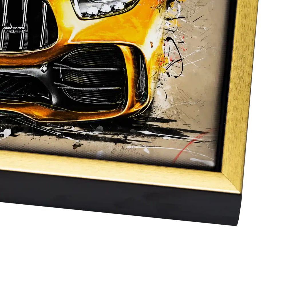 Mercedes AMG GT Retro Style Style Leinwand Bild INGALERIE