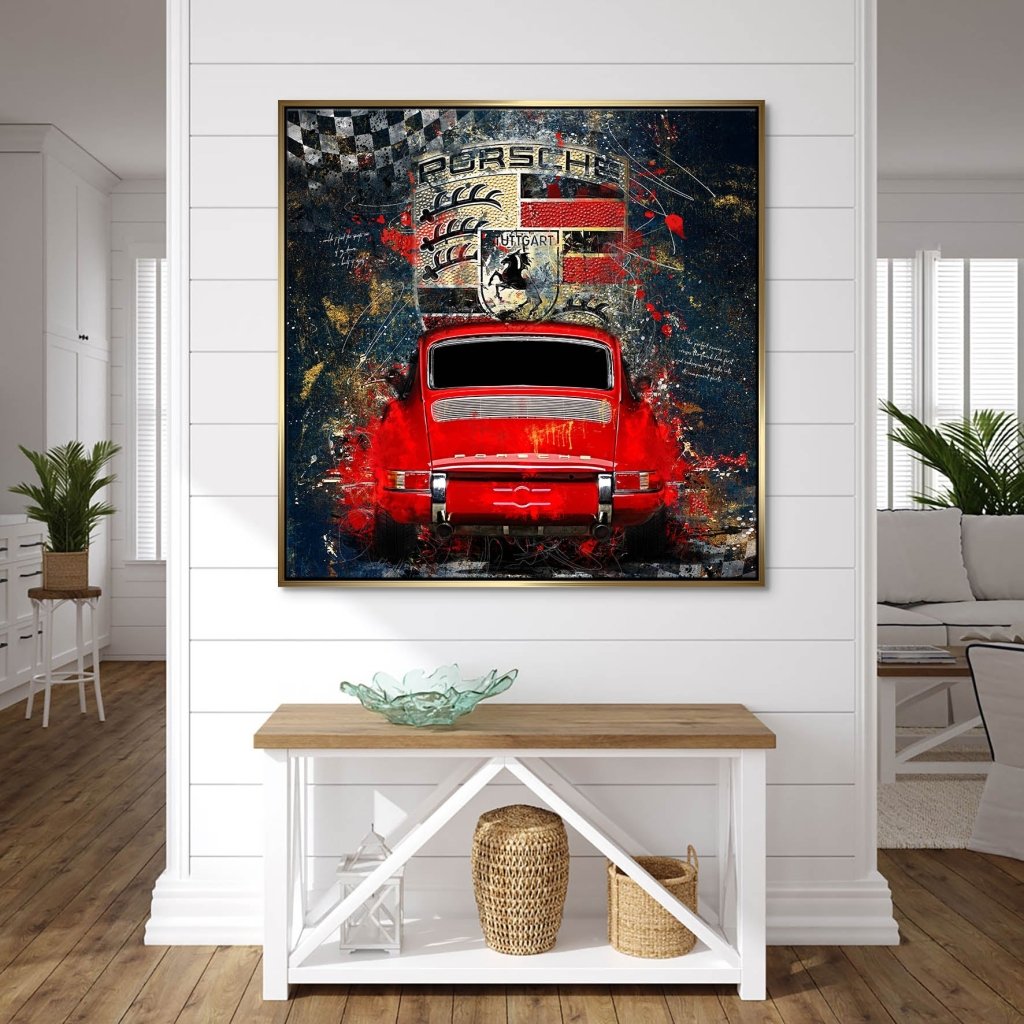 Porsche 911 Modern Abstrakt Leinwand Bild INGALERIE