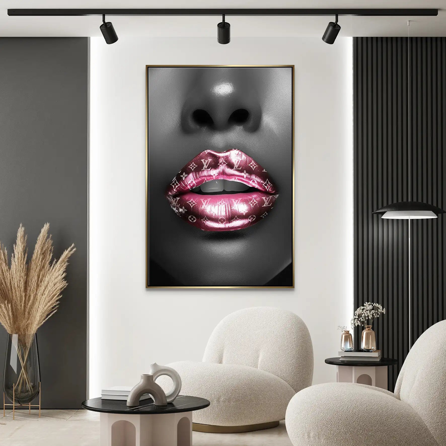 Silver Louis Lips Leinwand Bild INGALERIE