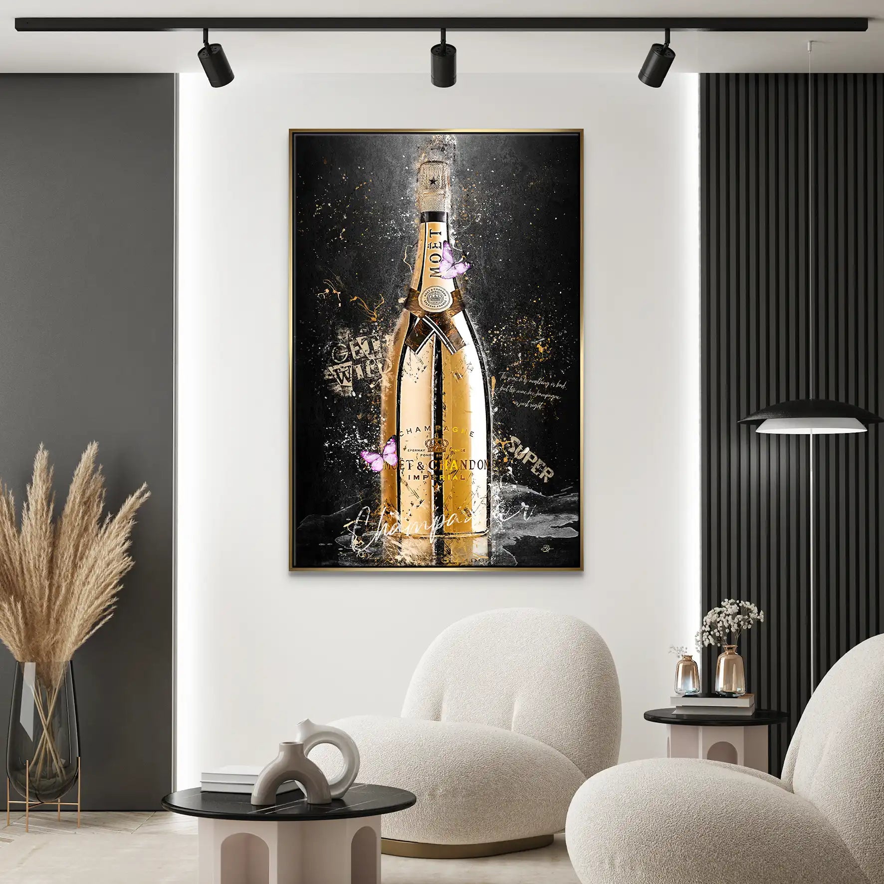 Champagner Leinwand Bild INGALERIE