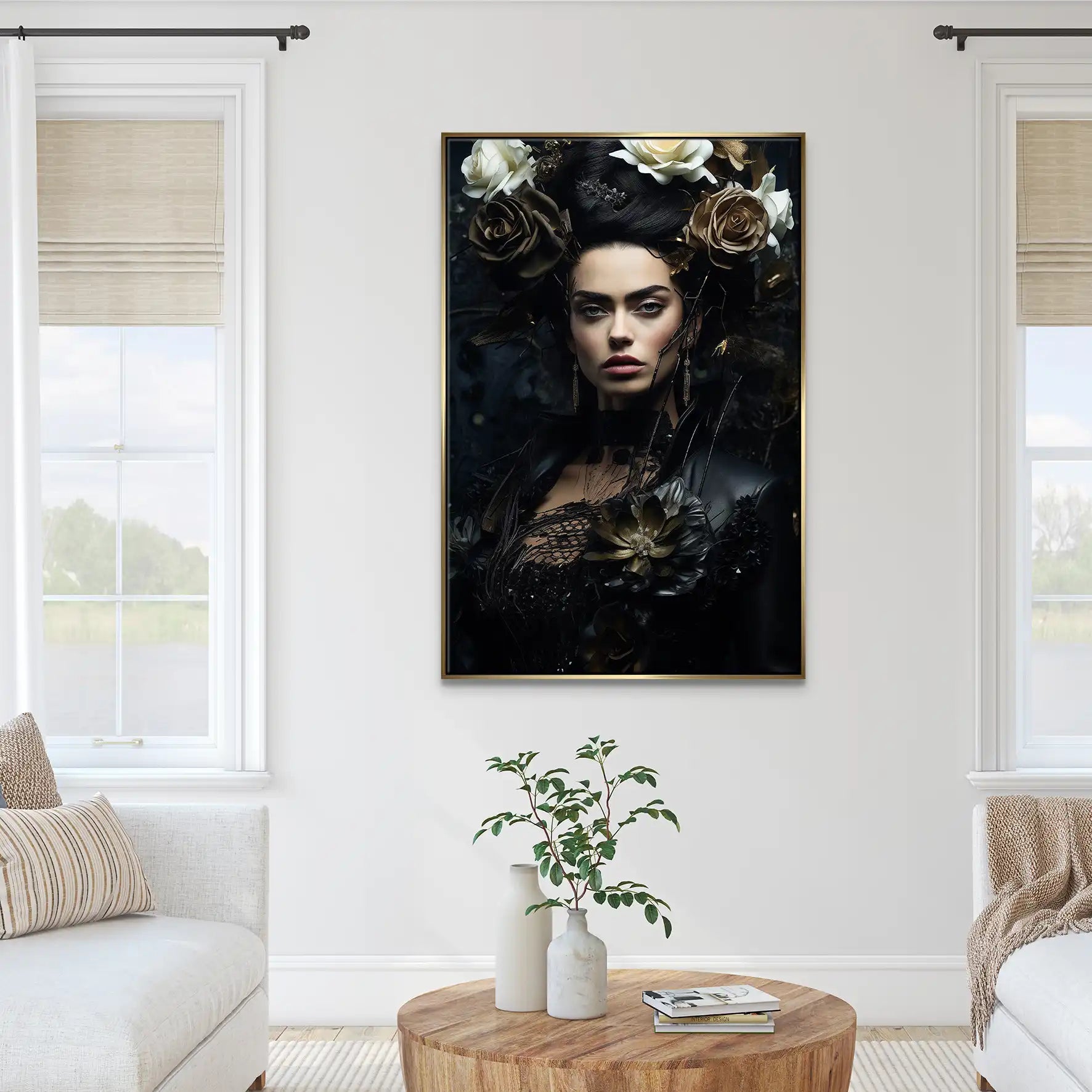 Frida Kahlo Dark Style Leinwand Bild INGALERIE