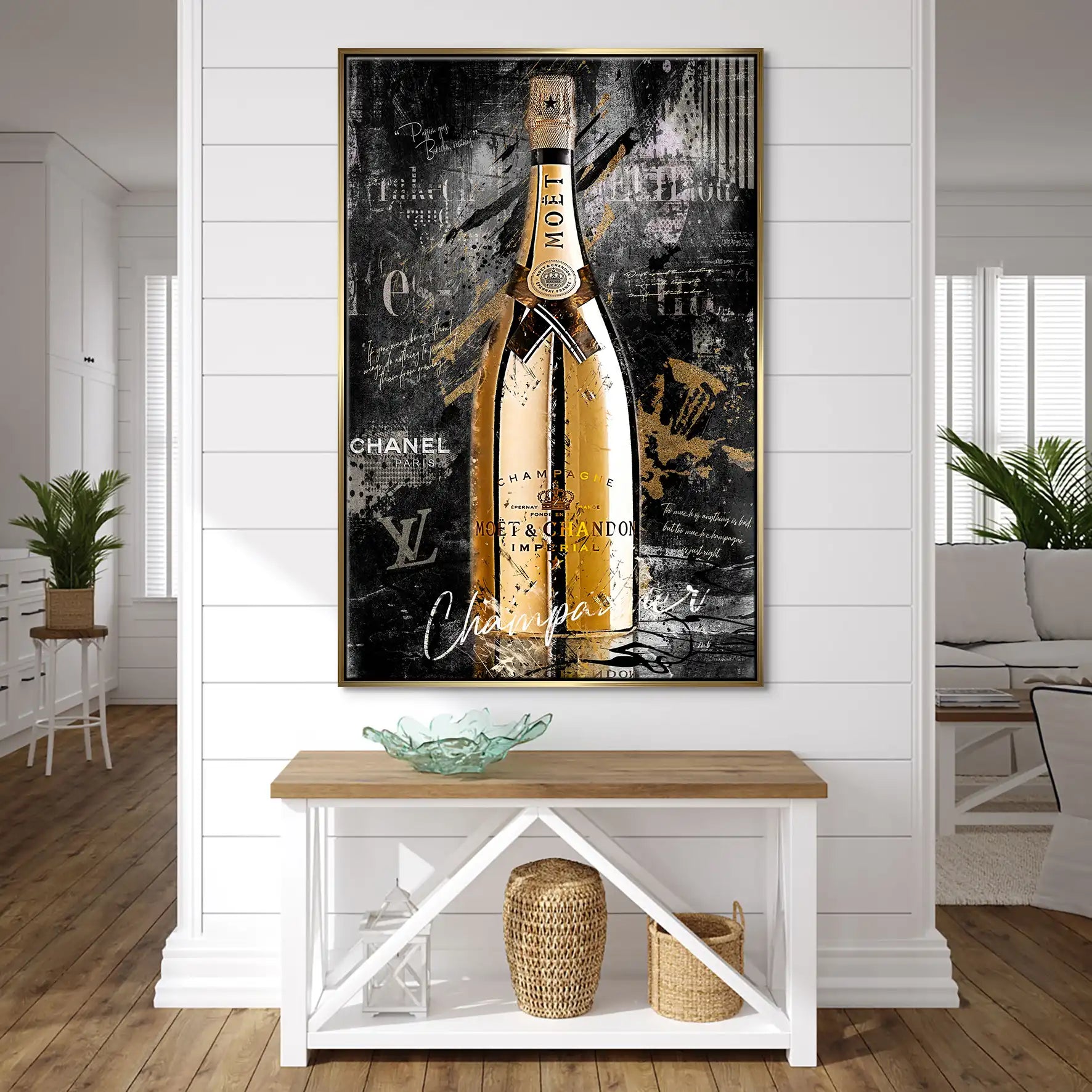 Champagner Lifestyle Leinwand Bild INGALERIE