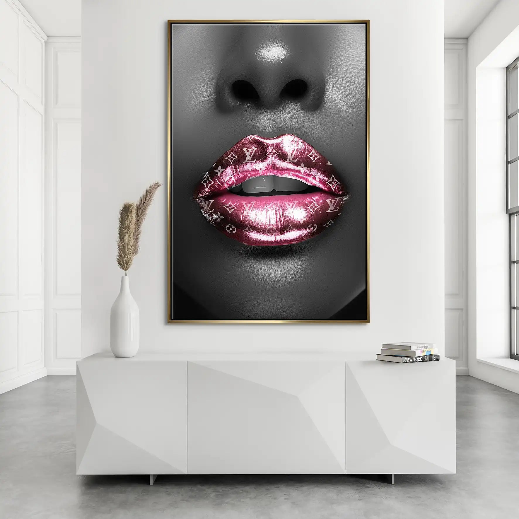 Silver Louis Lips Leinwand Bild INGALERIE