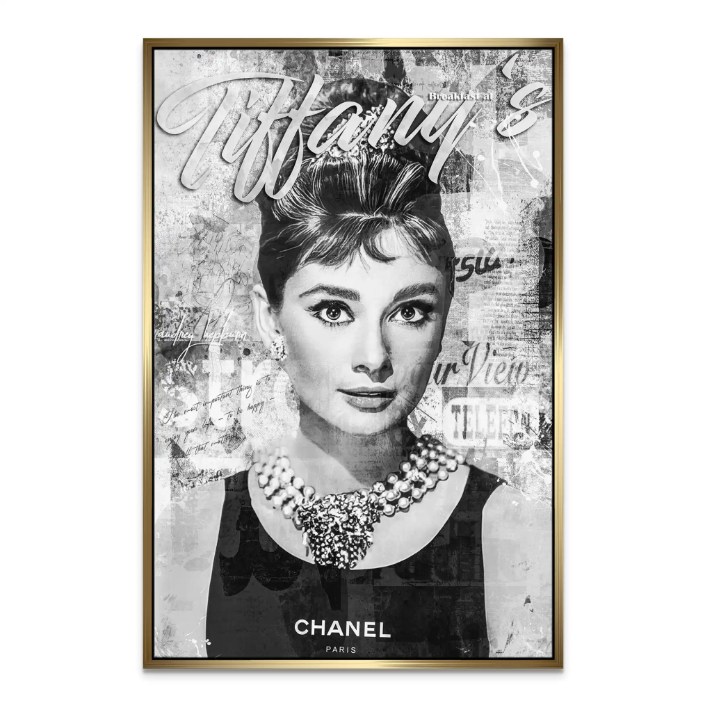 Audrey Tiffany Black Art Leinwand Bild INGALERIE