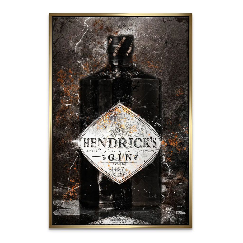 Gin Abstrakt Dark Style Leinwand Bild INGALERIE