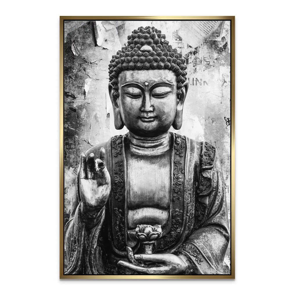 Buddha Black Style Leinwand Bild INGALERIE