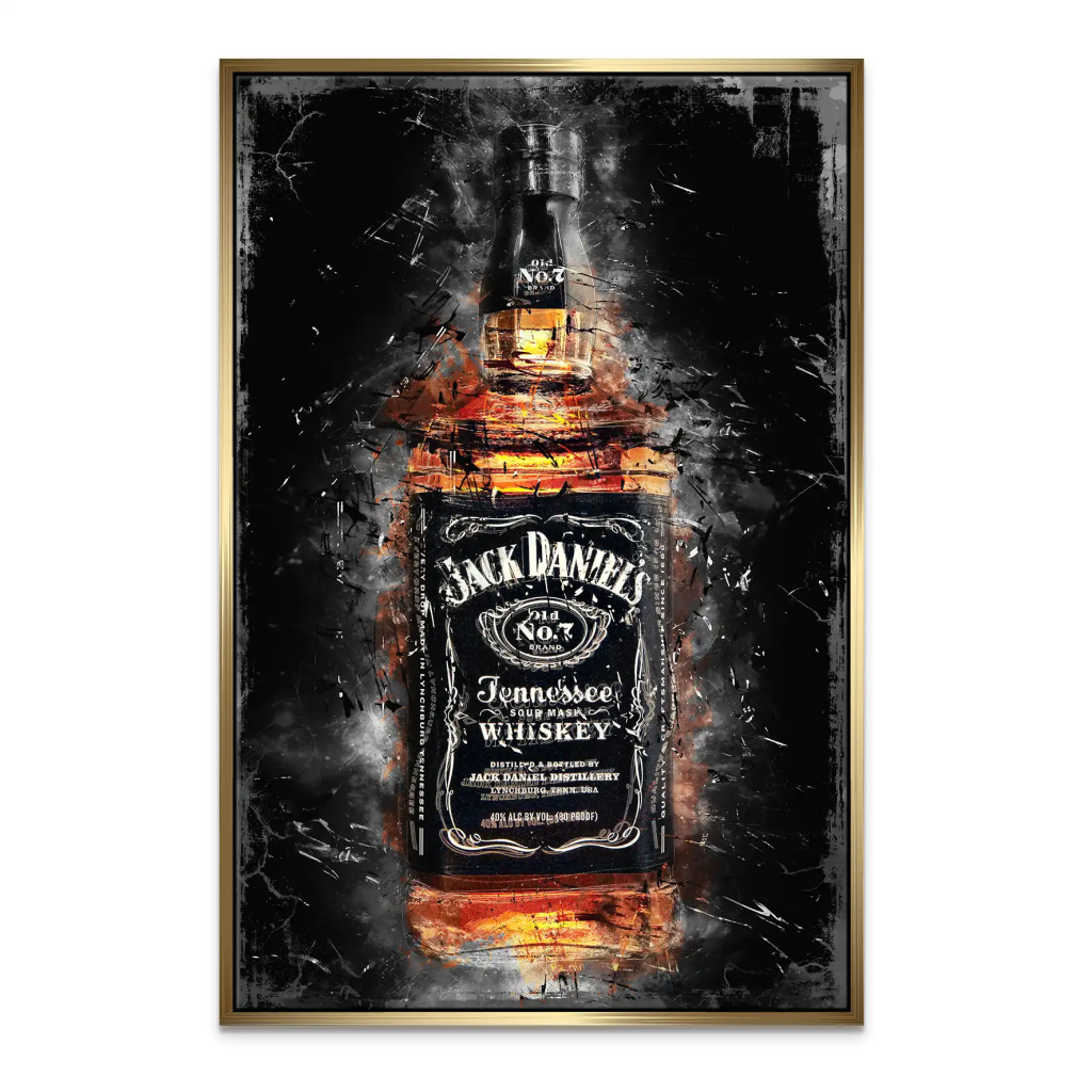 Jack Whisky Abstrakt Leinwand Bild INGALERIE