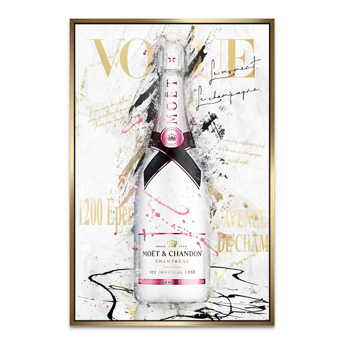Champagner Glam Leinwand Bild