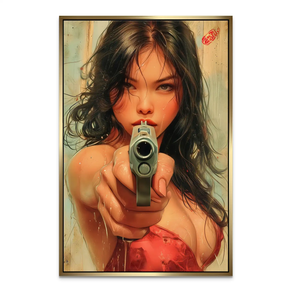 Gun Beauty Leinwand Bild INGALERIE