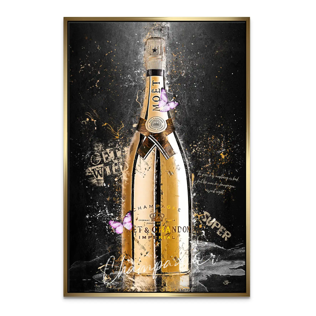 Champagner Leinwand Bild INGALERIE