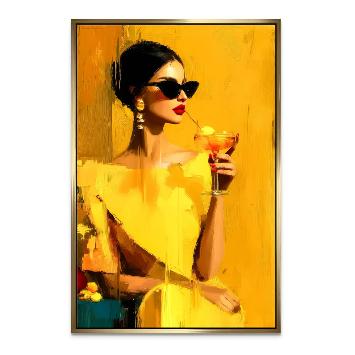 Amber Velvet Elegance Leinwand Bild INGALERIE