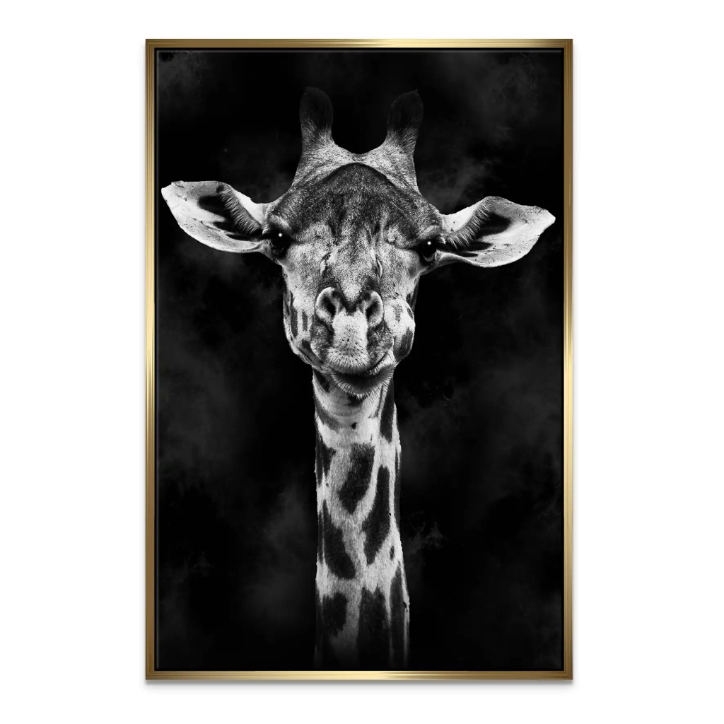 Giraffe Abstrakt Black Style Leinwand Bild INGALERIE