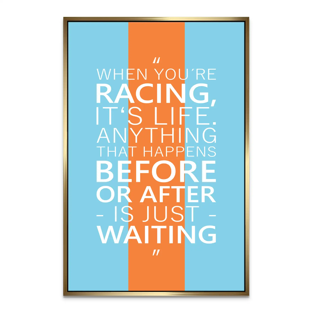 Racing Is Life Leinwand Bild INGALERIE