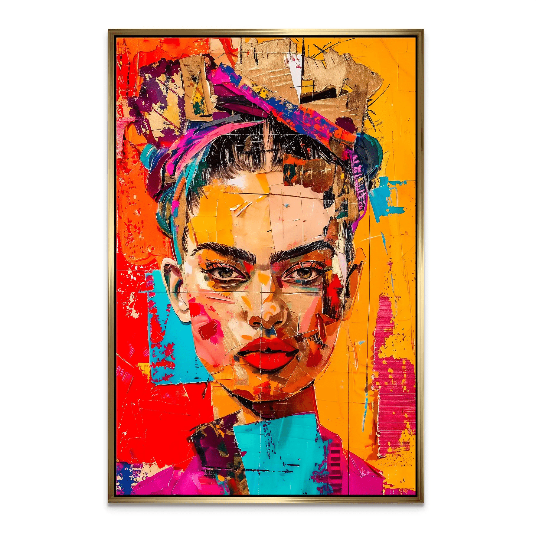 Frida Street Art Style Leinwand Bild INGALERIE