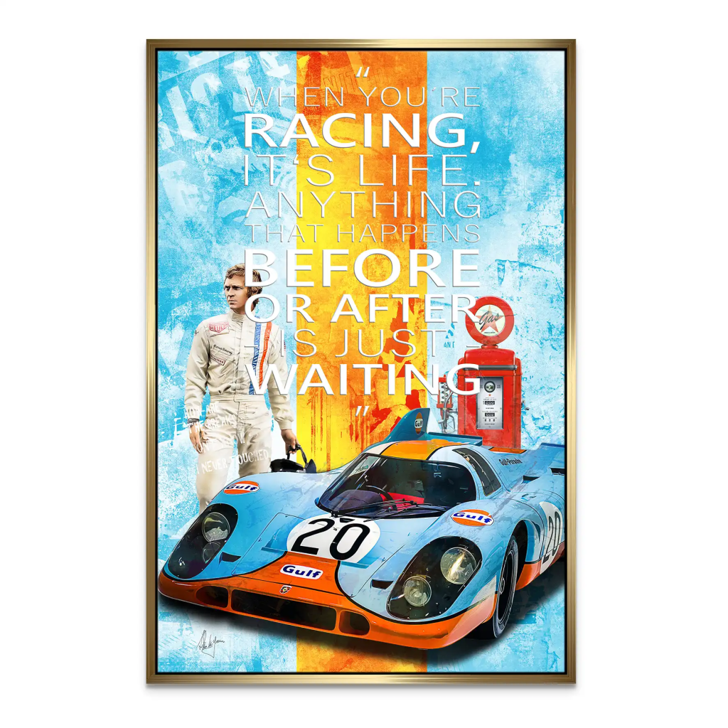 Steve Gulf Porsche 917 Leinwand Bild INGALERIE