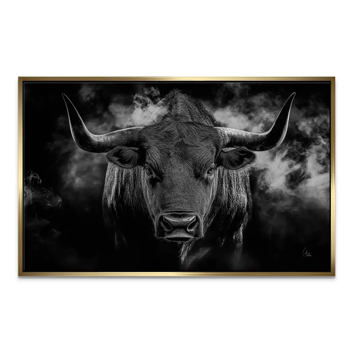 Black Bull Vision  Leinwand Bild