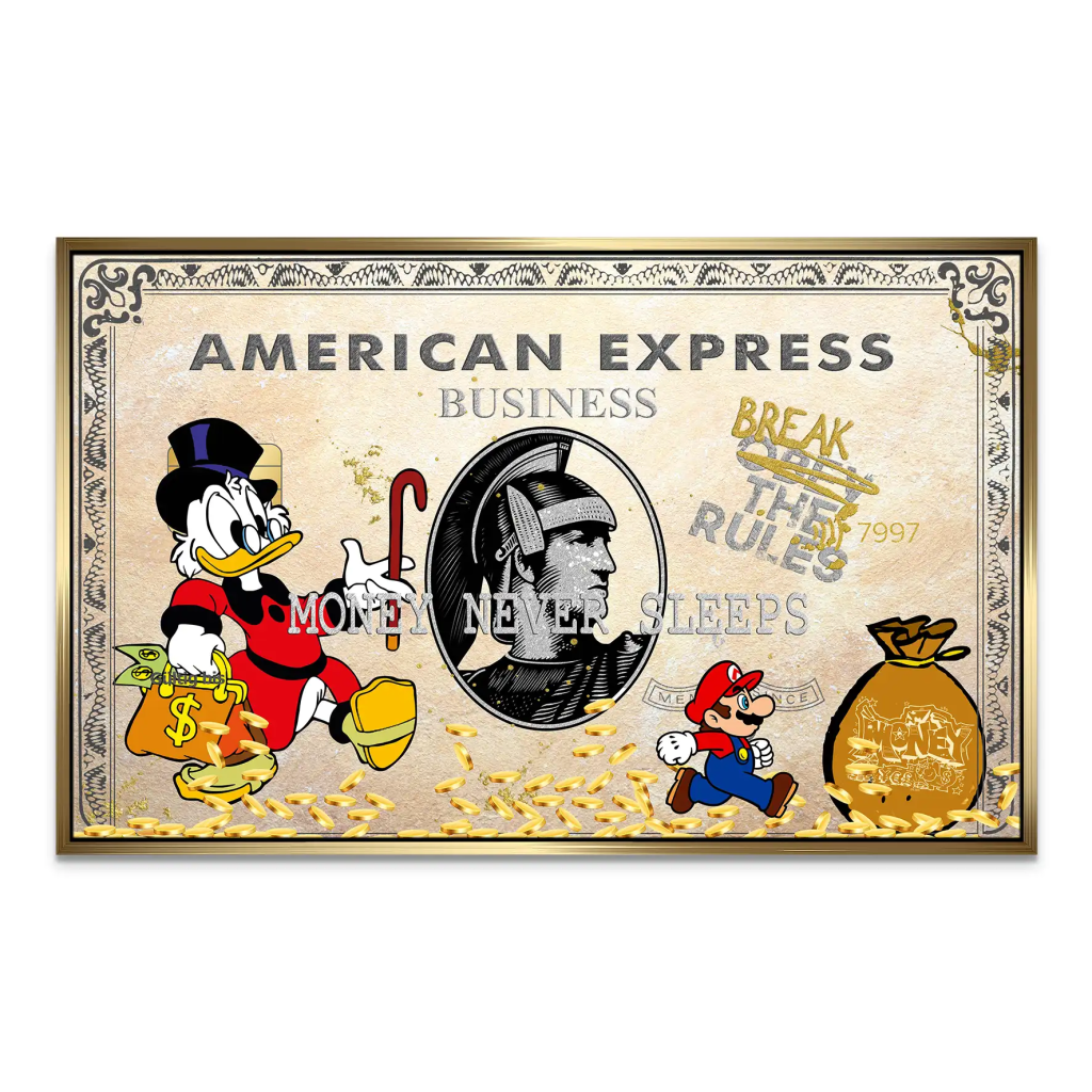 Dagobert Retro Amex Leinwand Bild INGALERIE