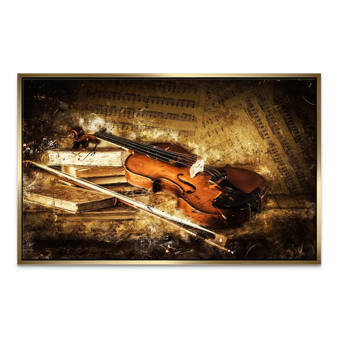 Golden Strings Melodie Leinwand Bild