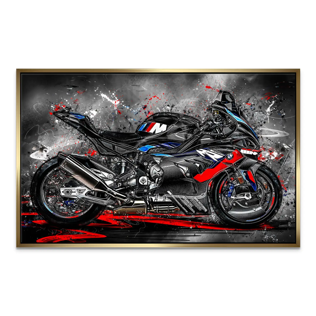 BMW M1000RR Black Leinwand Bild INGALERIE