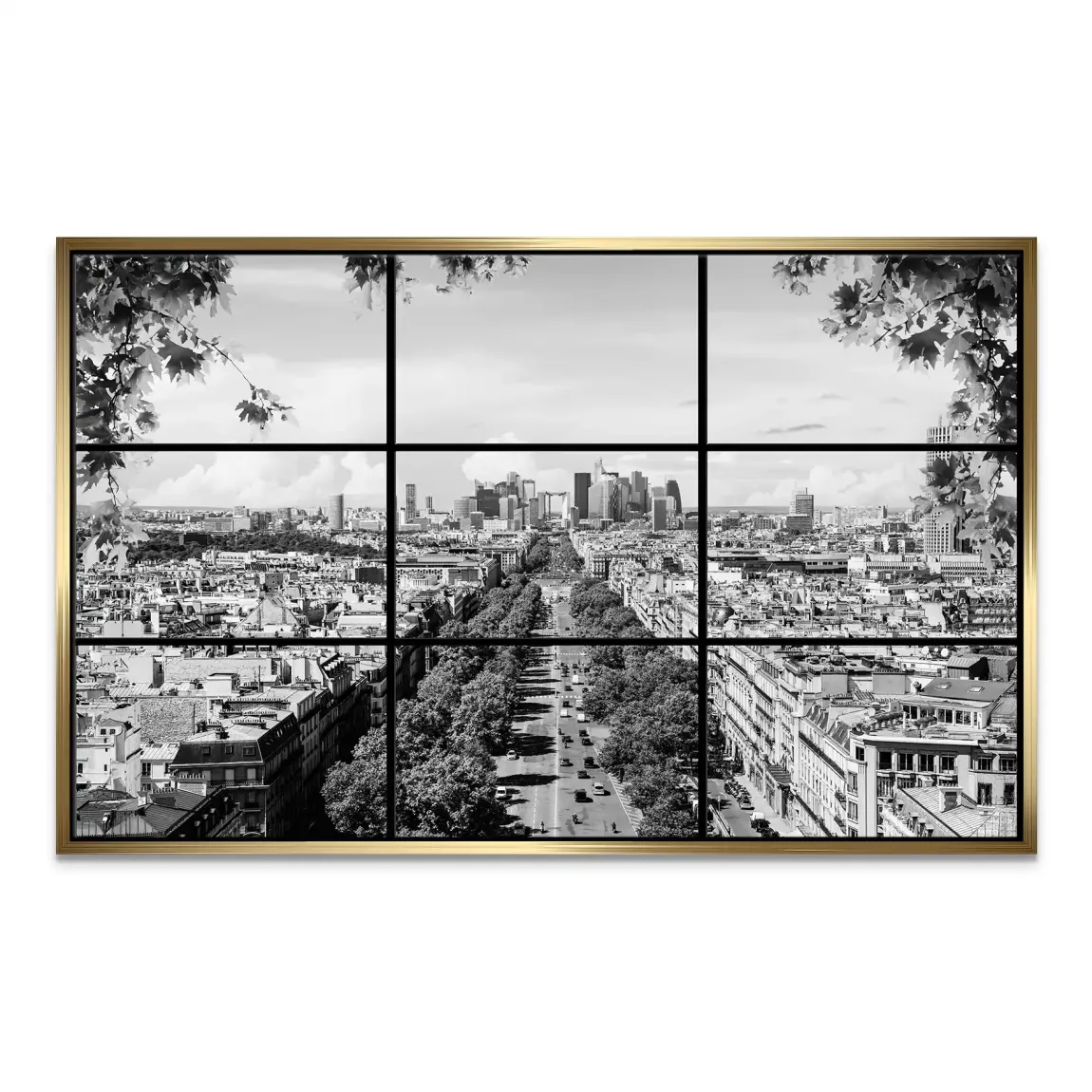 Paris Avenue Noir Leinwand Bild