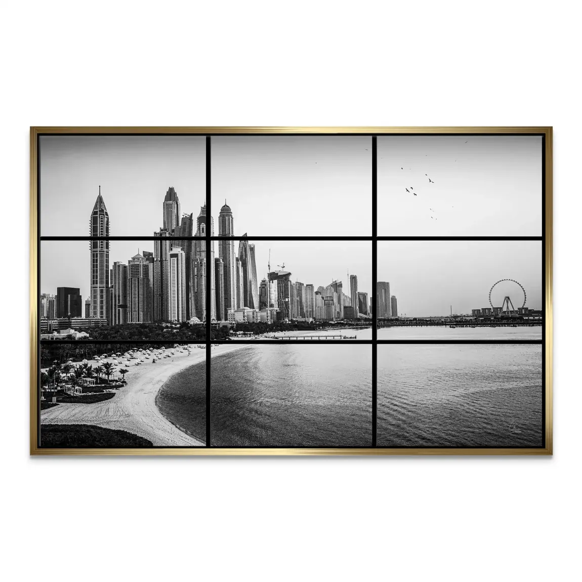 Dubai Noir Horizon Leinwand Bild