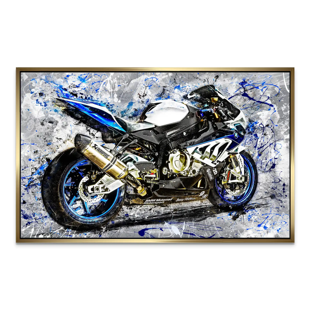 BMW HP4 Abstrakt Leinwand Bild INGALERIE