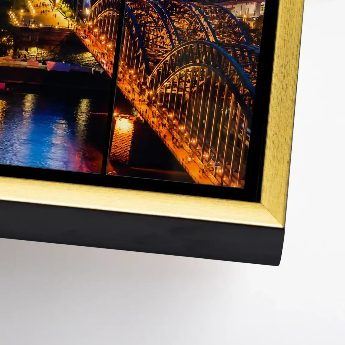 Köln City Lights Leinwand Bild