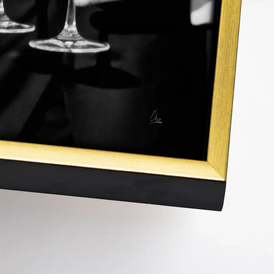 Gentleman Noire Leinwand Bild